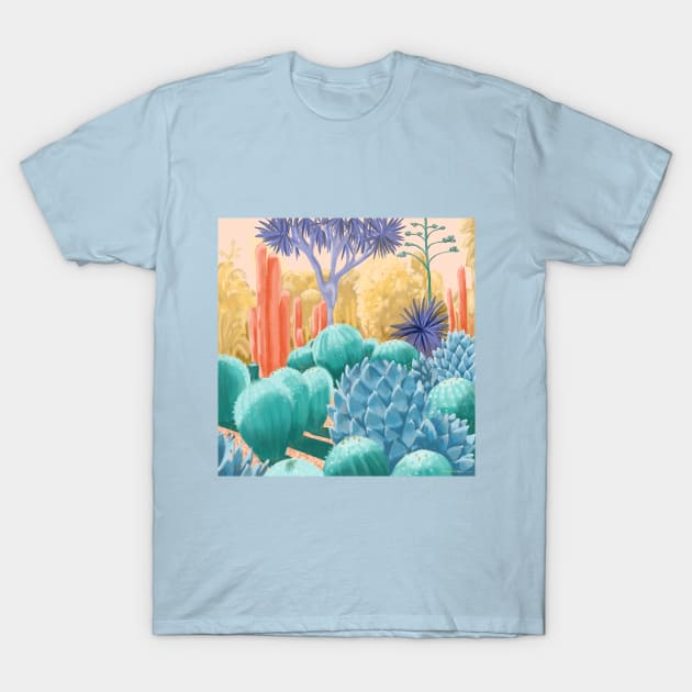 The Cactus Garden T-Shirt by Limezinnias Design